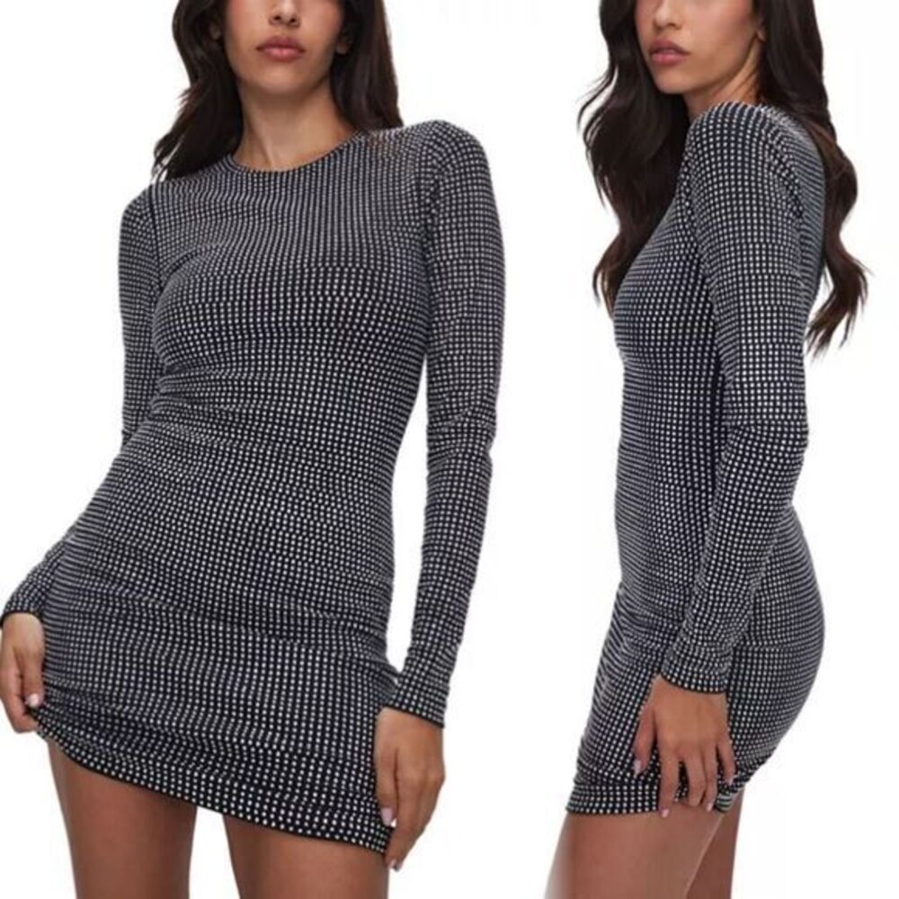 Good American Embellished Bodycon Mini Dress Size Small